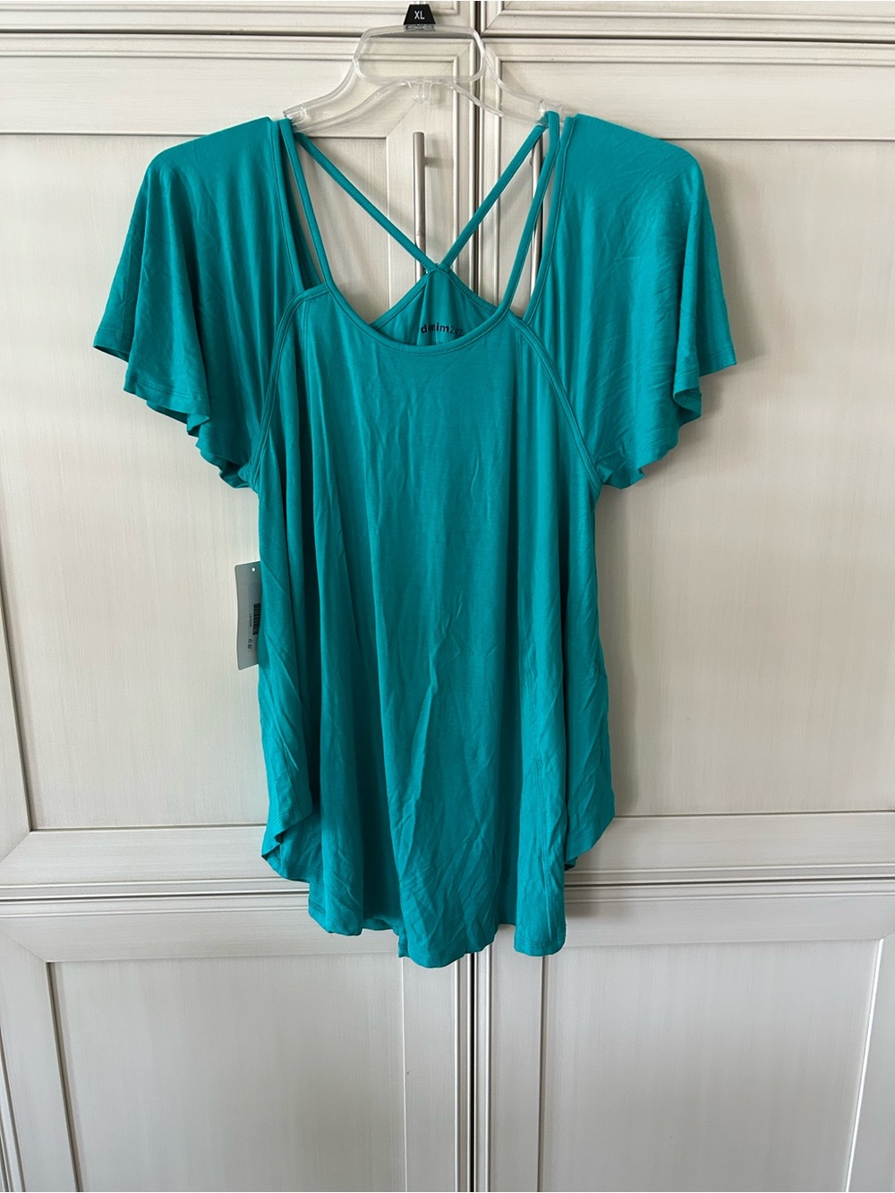 Denim 24/7 Teal Sleeveless Draped Top